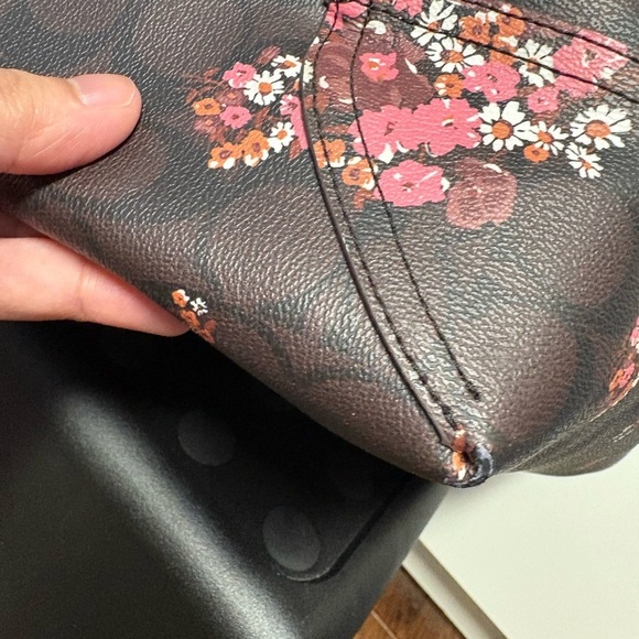 Coach Floral Pink and Brown Reversible Tote Bag - Picture 12 of 16